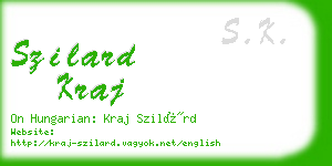 szilard kraj business card